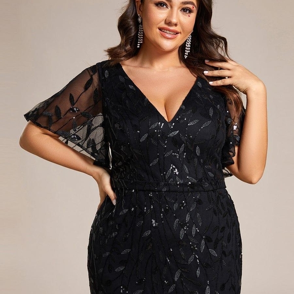 Ever Pretty Black Dress with Earrings - Picture 1 of 11